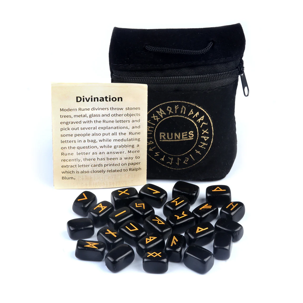 Elder Futhark Crystal Rune Stones (25-Piece, Block) - Image 3