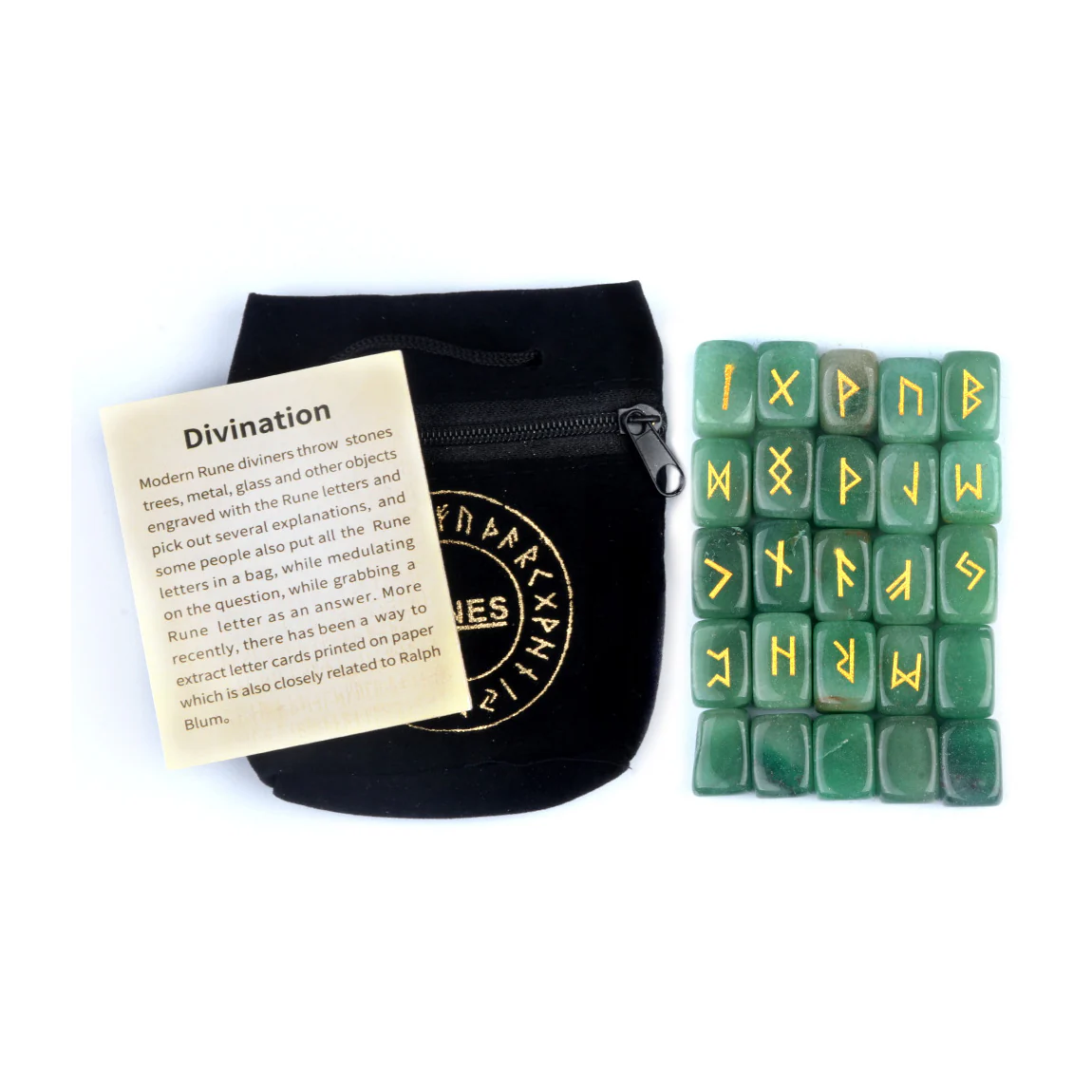 Elder Futhark Crystal Rune Stones (25-Piece, Block) - Image 5