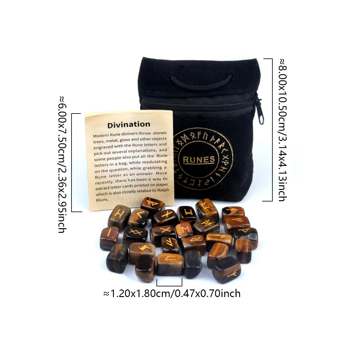 Elder Futhark Crystal Rune Stones (25-Piece, Block) - Image 7