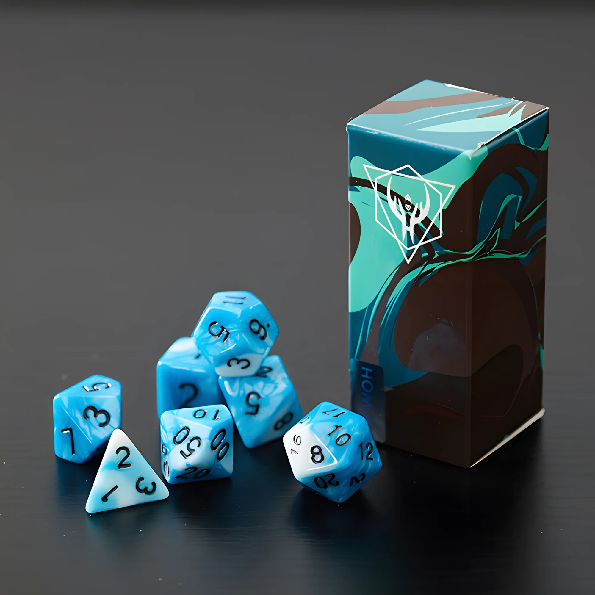 Fluid Gradient Polyhedral Dice Sets for RPGs & Tabletop Games - Image 3