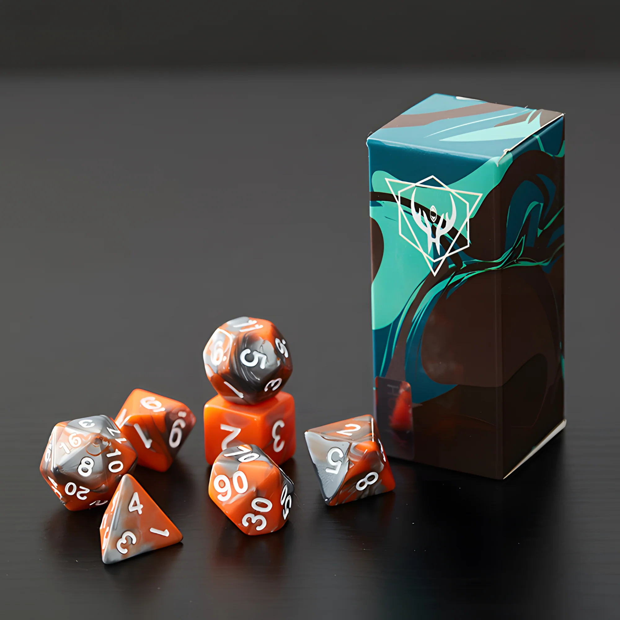 Fluid Gradient Polyhedral Dice Sets for RPGs & Tabletop Games - Image 4
