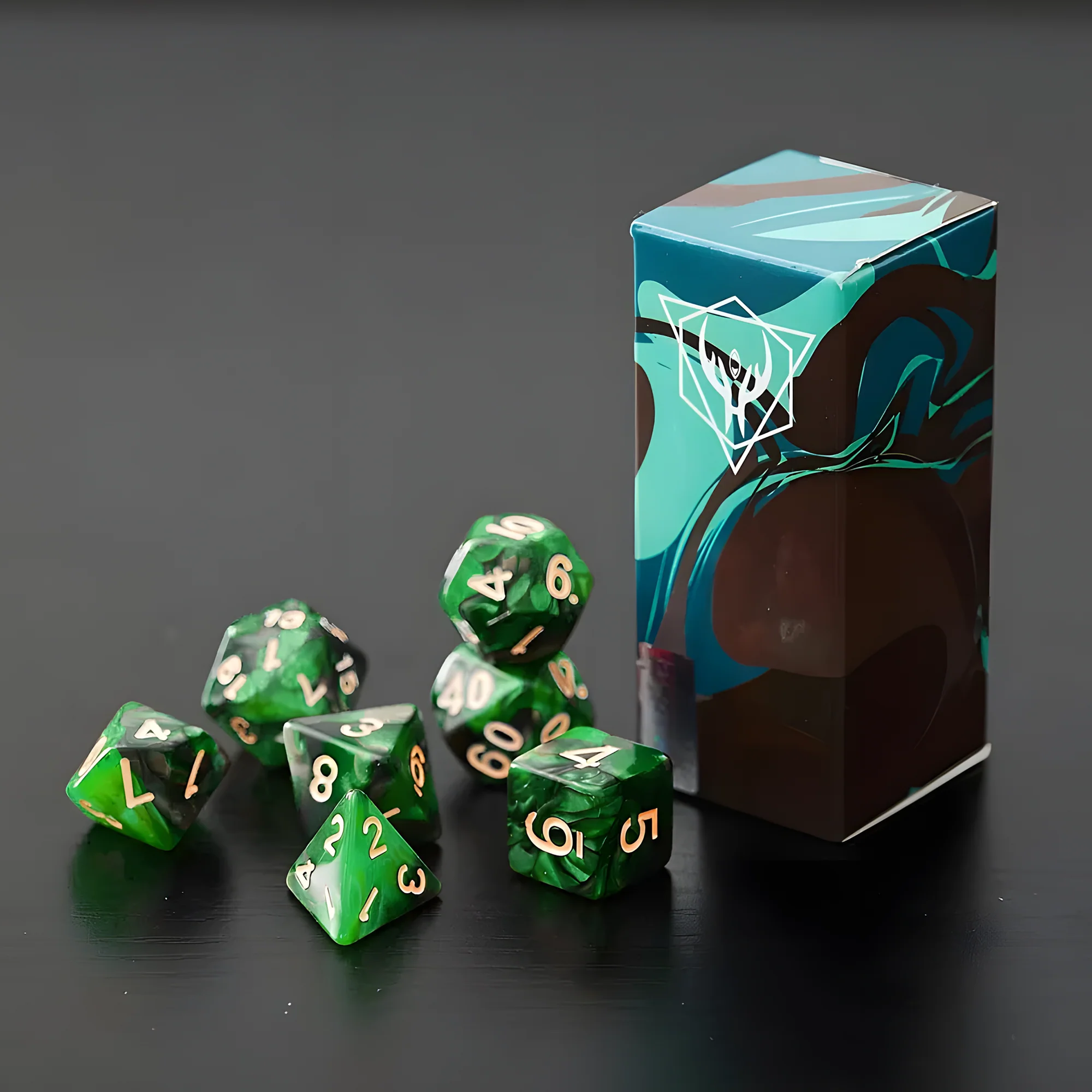 Fluid Gradient Polyhedral Dice Sets for RPGs & Tabletop Games - Image 5