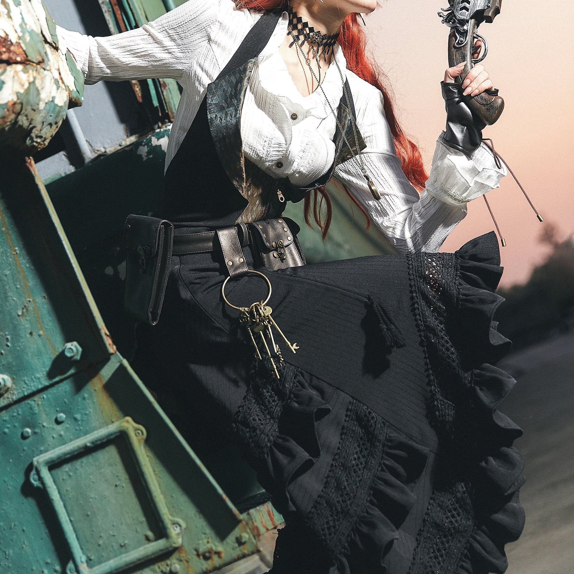 Jacquard's Utility Belt with Pouches Handcrafted Steampunk Waist Accessory - Image 3