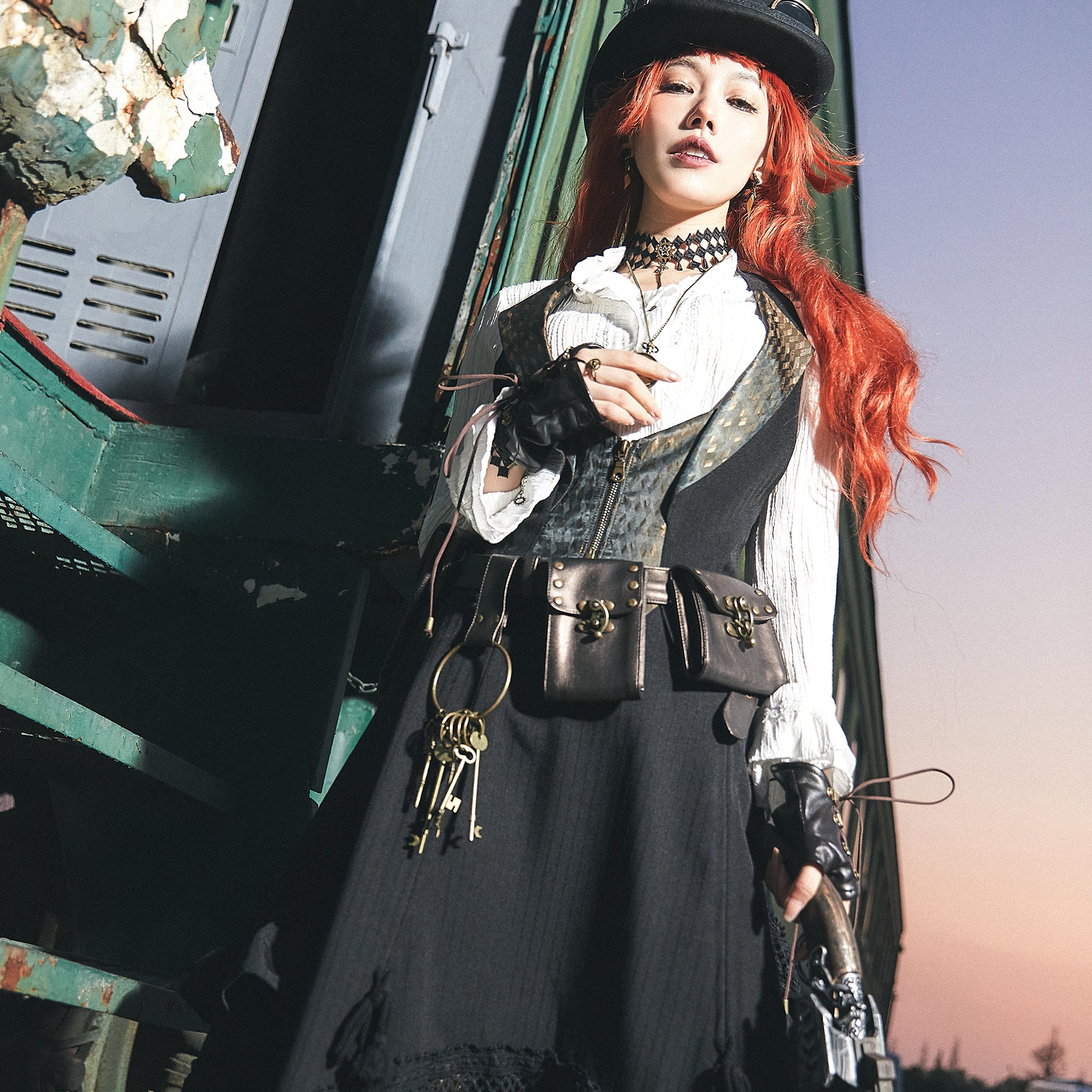 Jacquard's Utility Belt with Pouches Handcrafted Steampunk Waist Accessory - Image 5