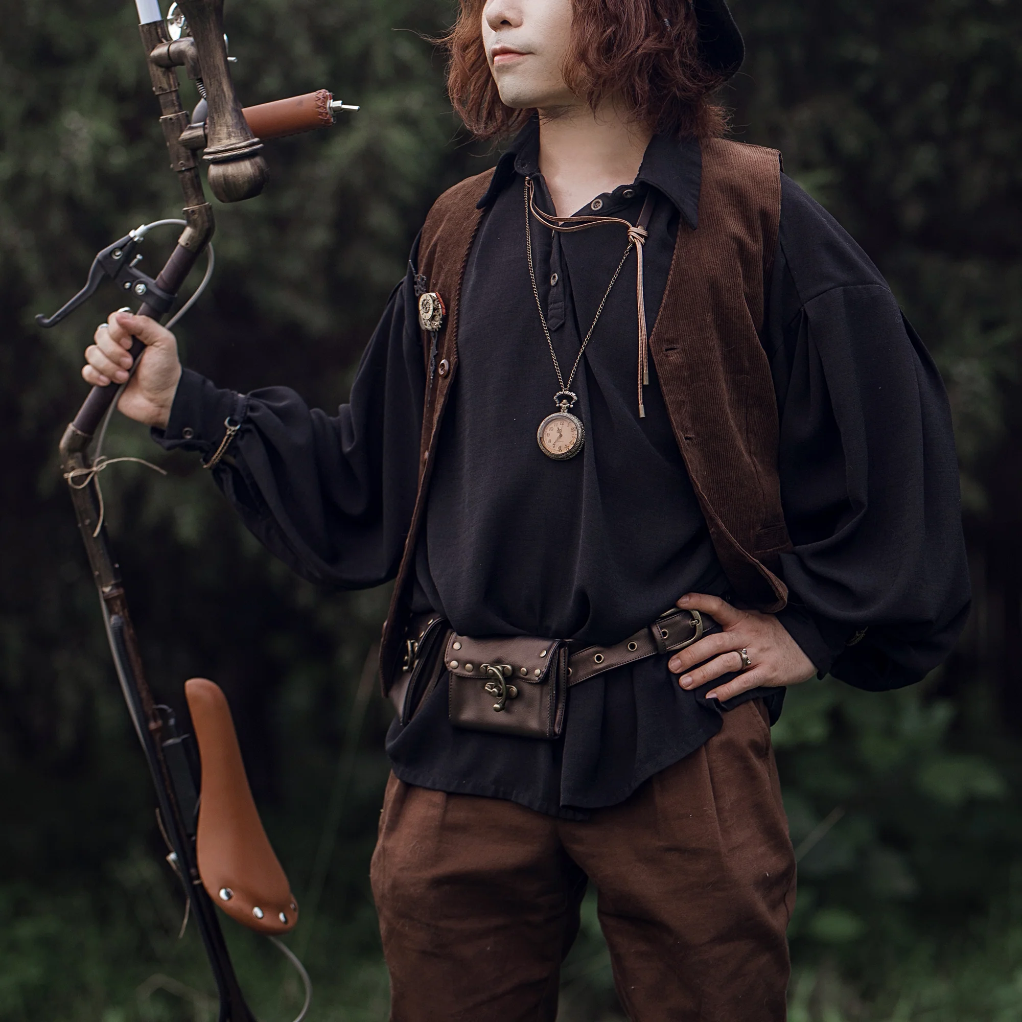 Jacquard's Utility Belt with Pouches Handcrafted Steampunk Waist Accessory - Image 9