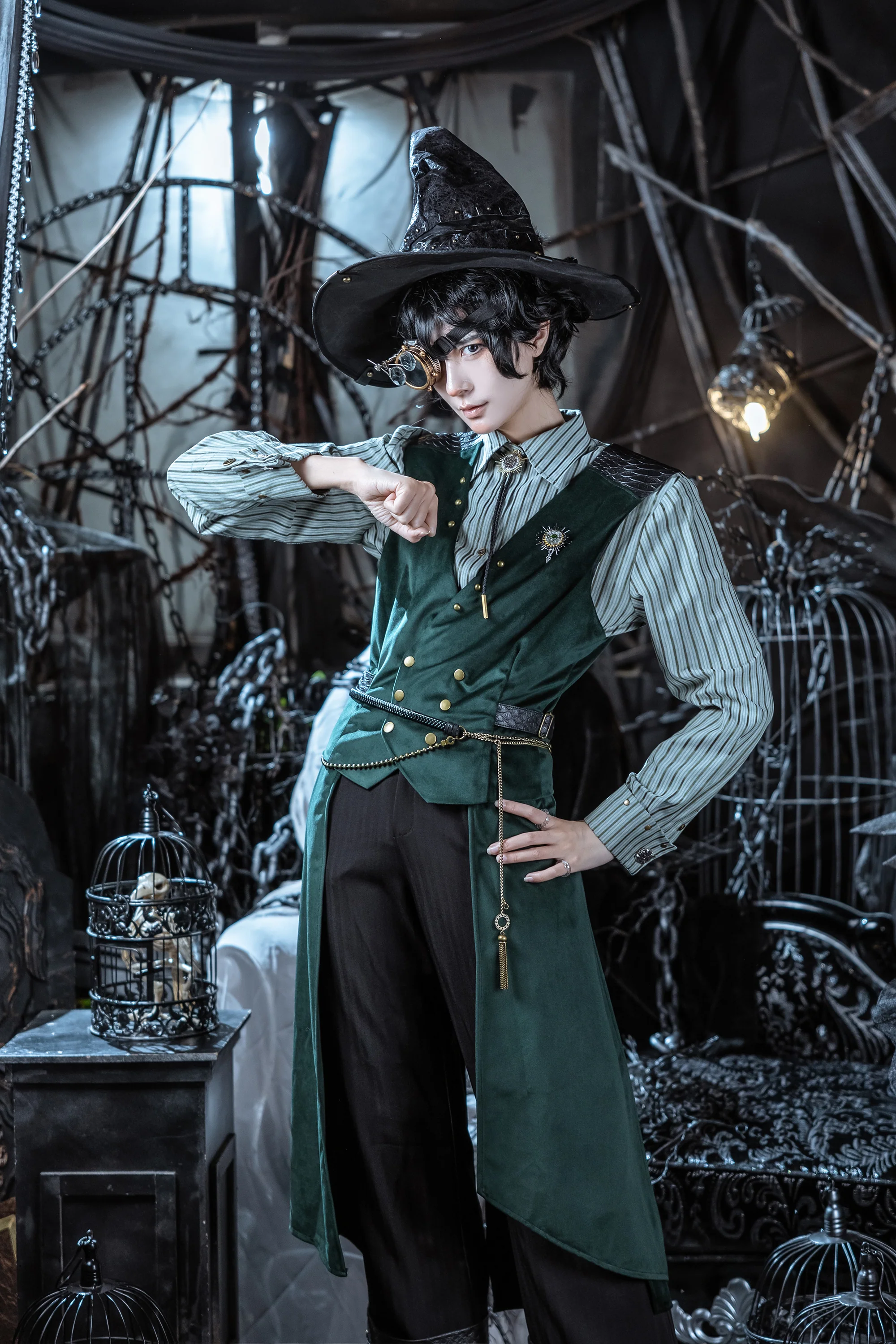 Lord of Mysteries Amon Series Handcrafted Steampunk Waist Chain - Image 5