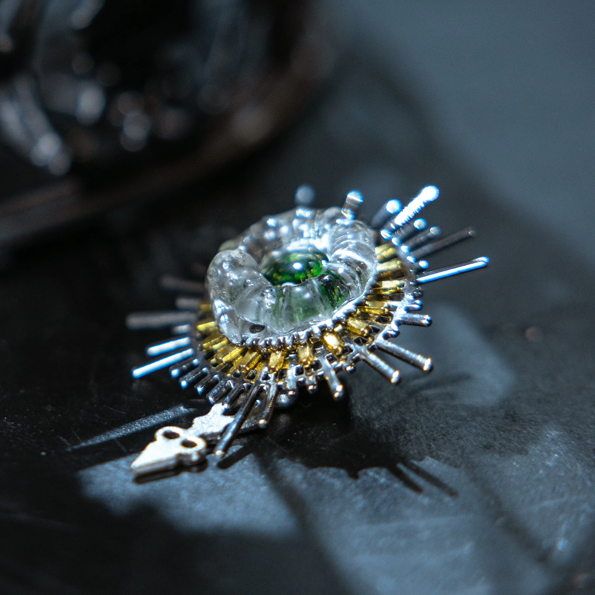 Lord of Mysteries Amon Series "Worm of Time" Handcrafted Steampunk Brooch - Image 5