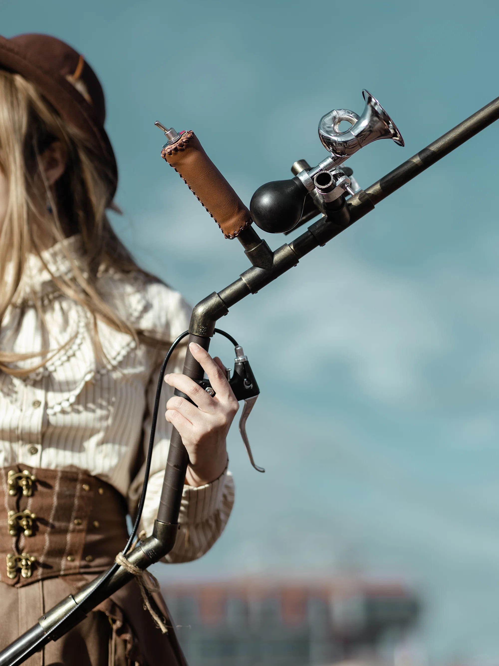 "Nimbus 200" Handcrafted Steampunk Magic Broom - Image 3