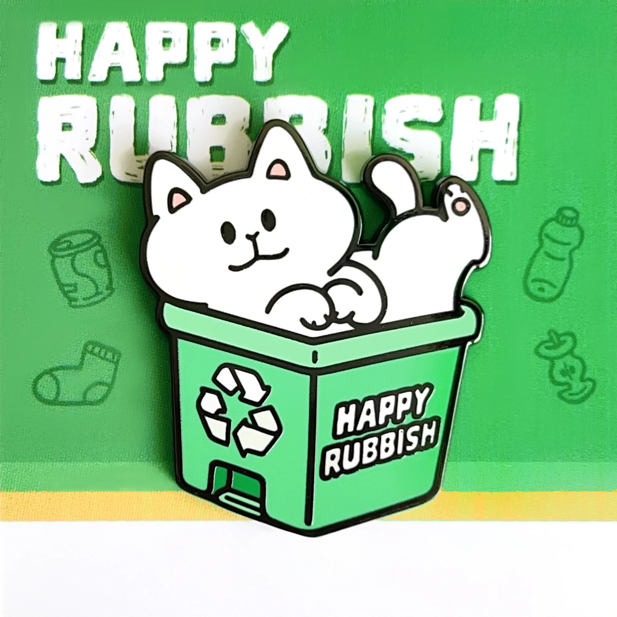 Stop! Mini Planet Enamel Pins Chill Cat Series - Image 7