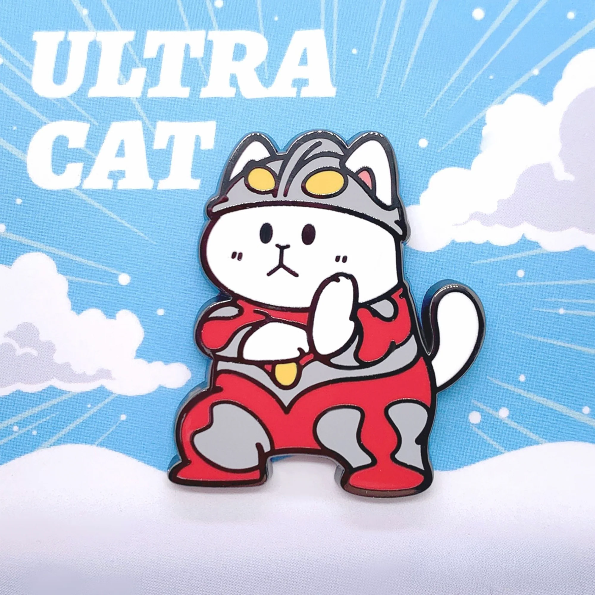 Stop! Mini Planet Enamel Pins Cool Cat Series - Image 10