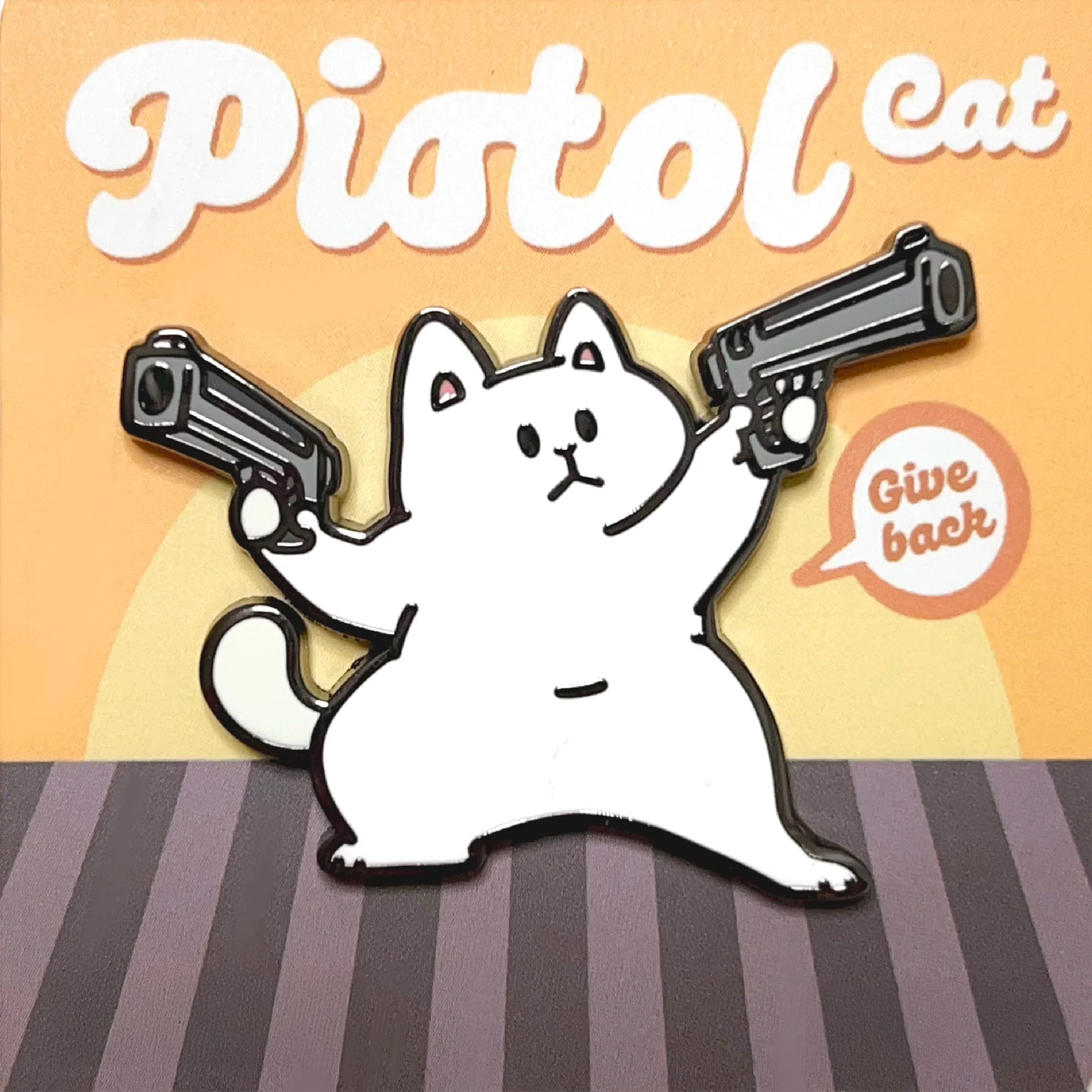 Stop! Mini Planet Enamel Pins Cool Cat Series - Image 4