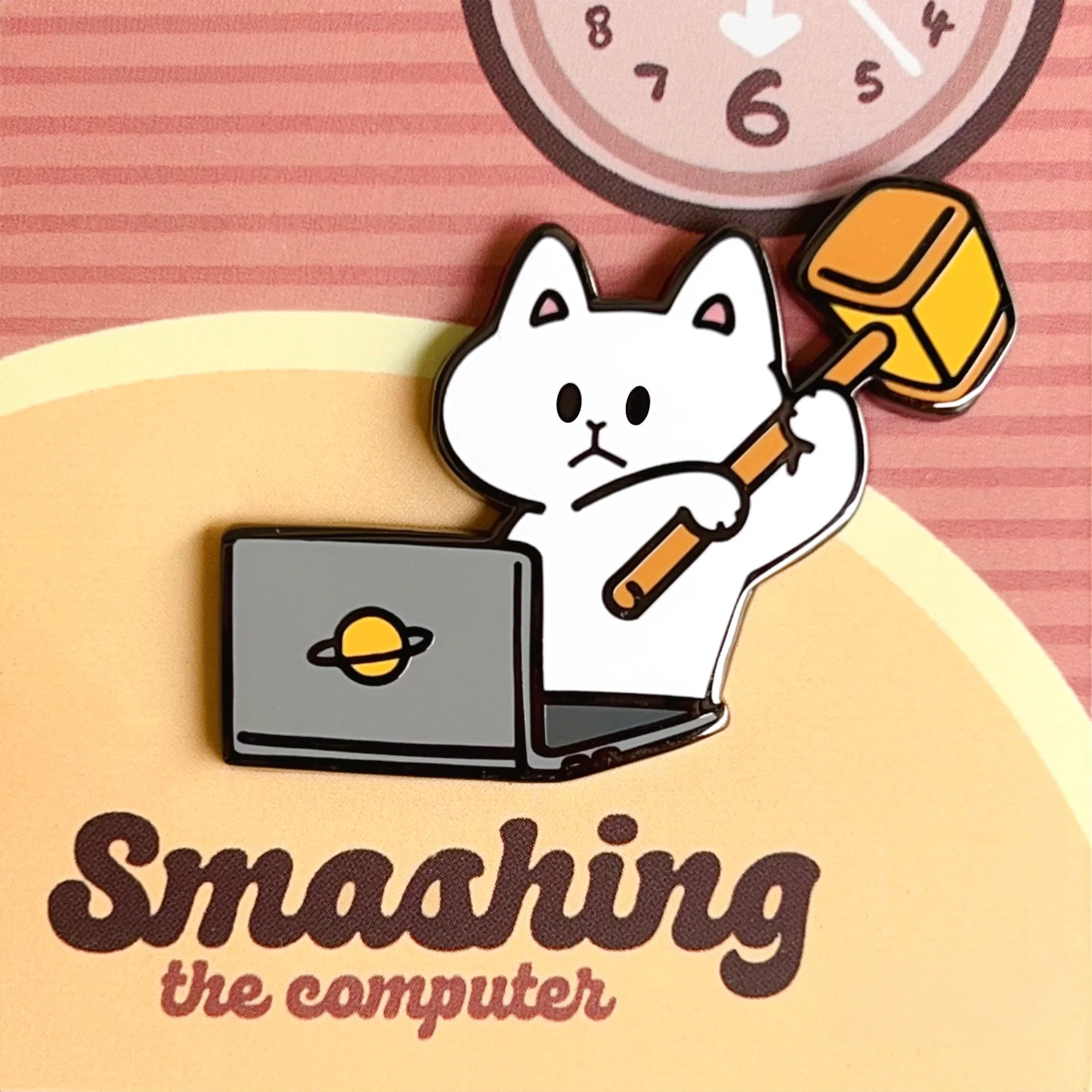 Stop! Mini Planet Enamel Pins Cool Cat Series - Image 7