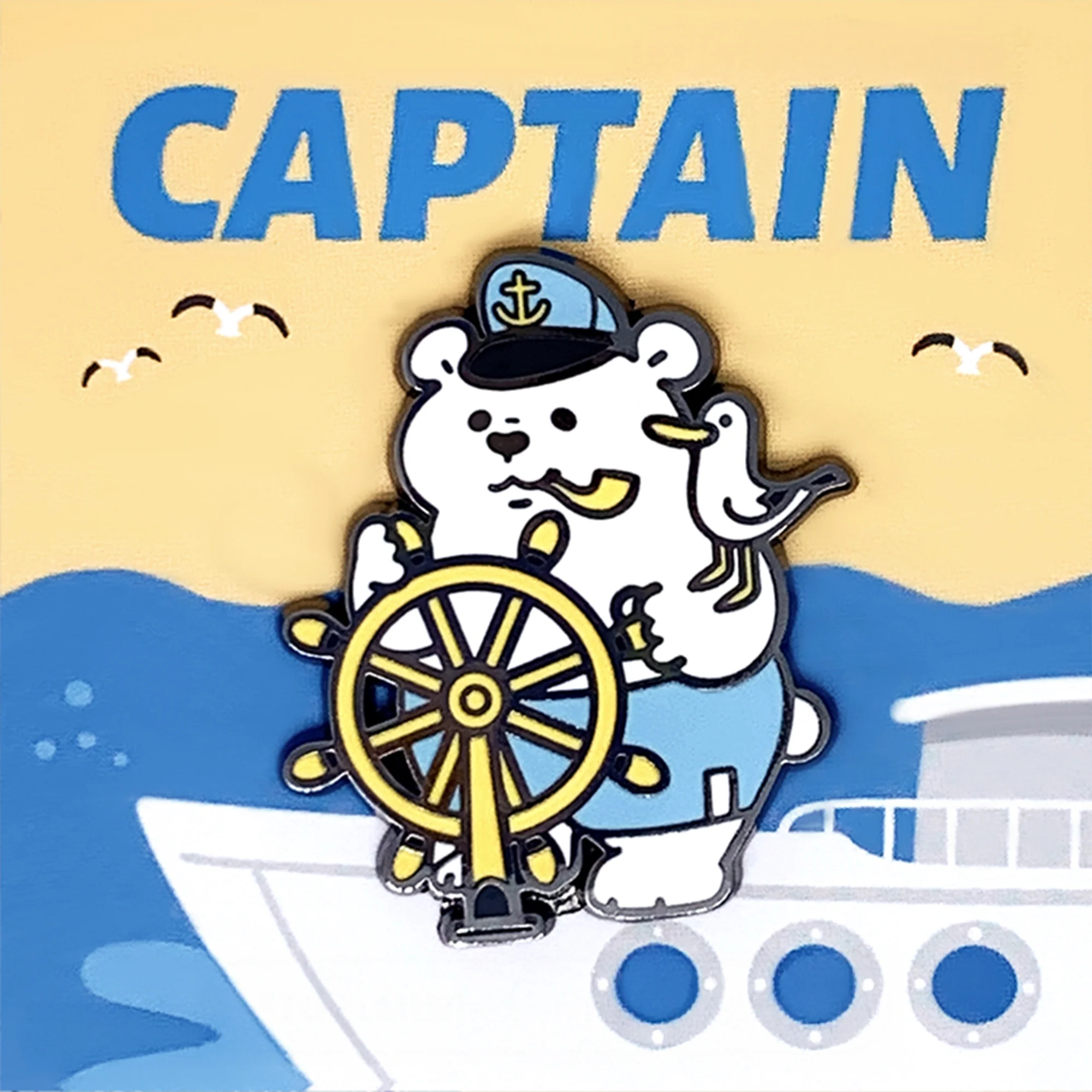 Stop! Mini Planet Enamel Pins Polar Bear Series - Image 5