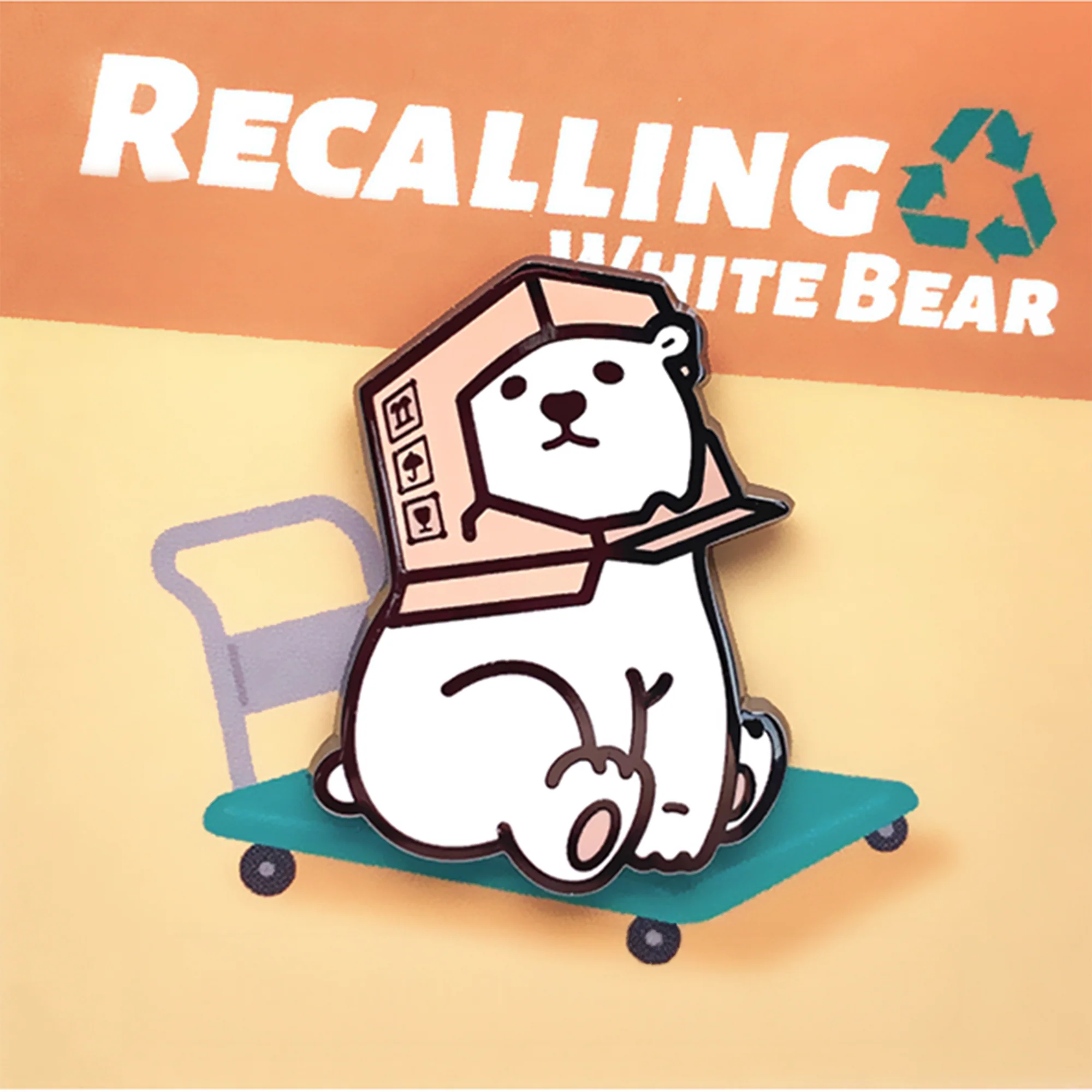 Stop! Mini Planet Enamel Pins Polar Bear Series - Image 9