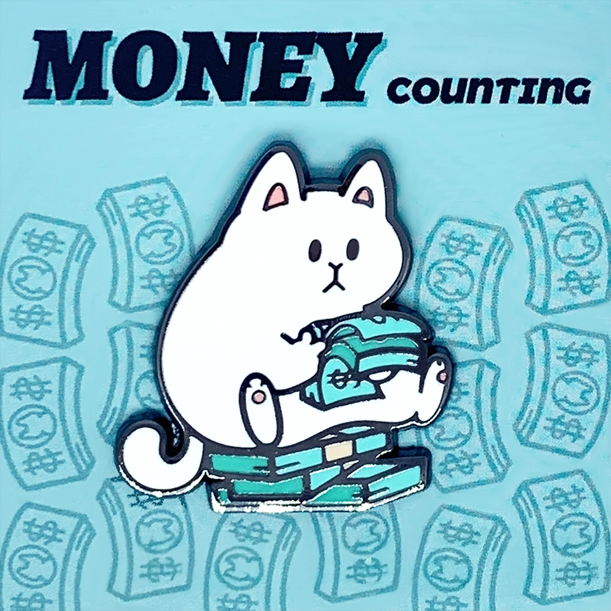 Stop! Mini Planet Enamel Pins Rich Cat Series - Image 6