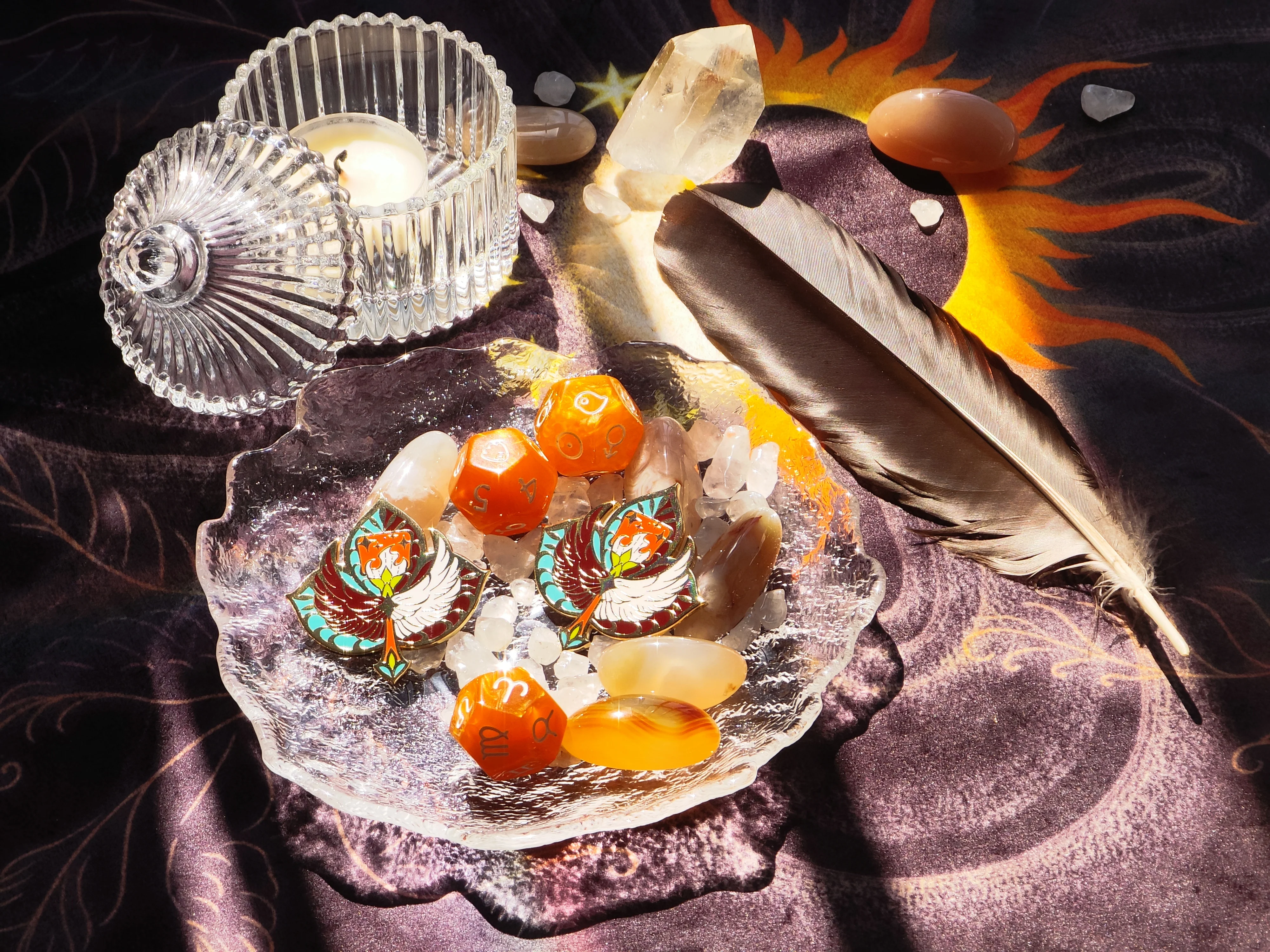 Uno with the Sun Tarot Cloth "Midnight Glow" - Image 5