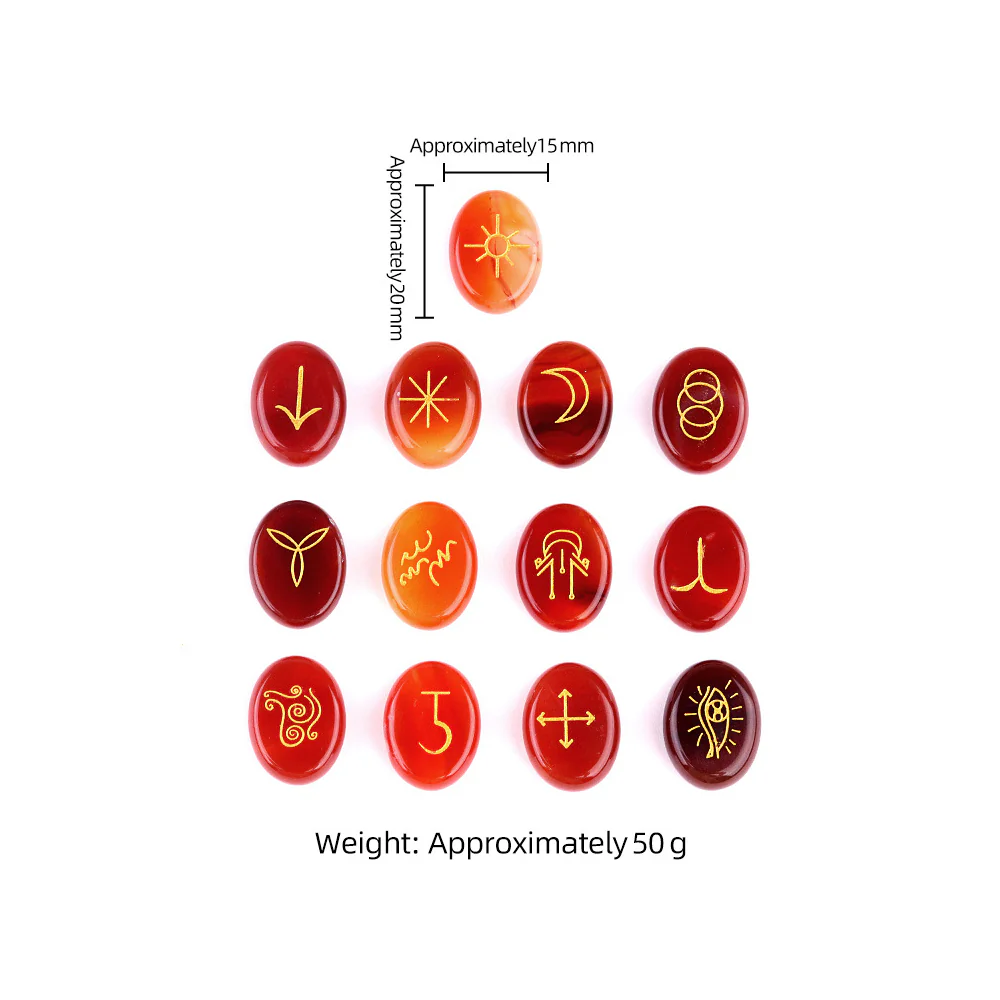 Witch's Cast Hybrid Crystal Rune Stones (13-Piece, Oval) - Image 10