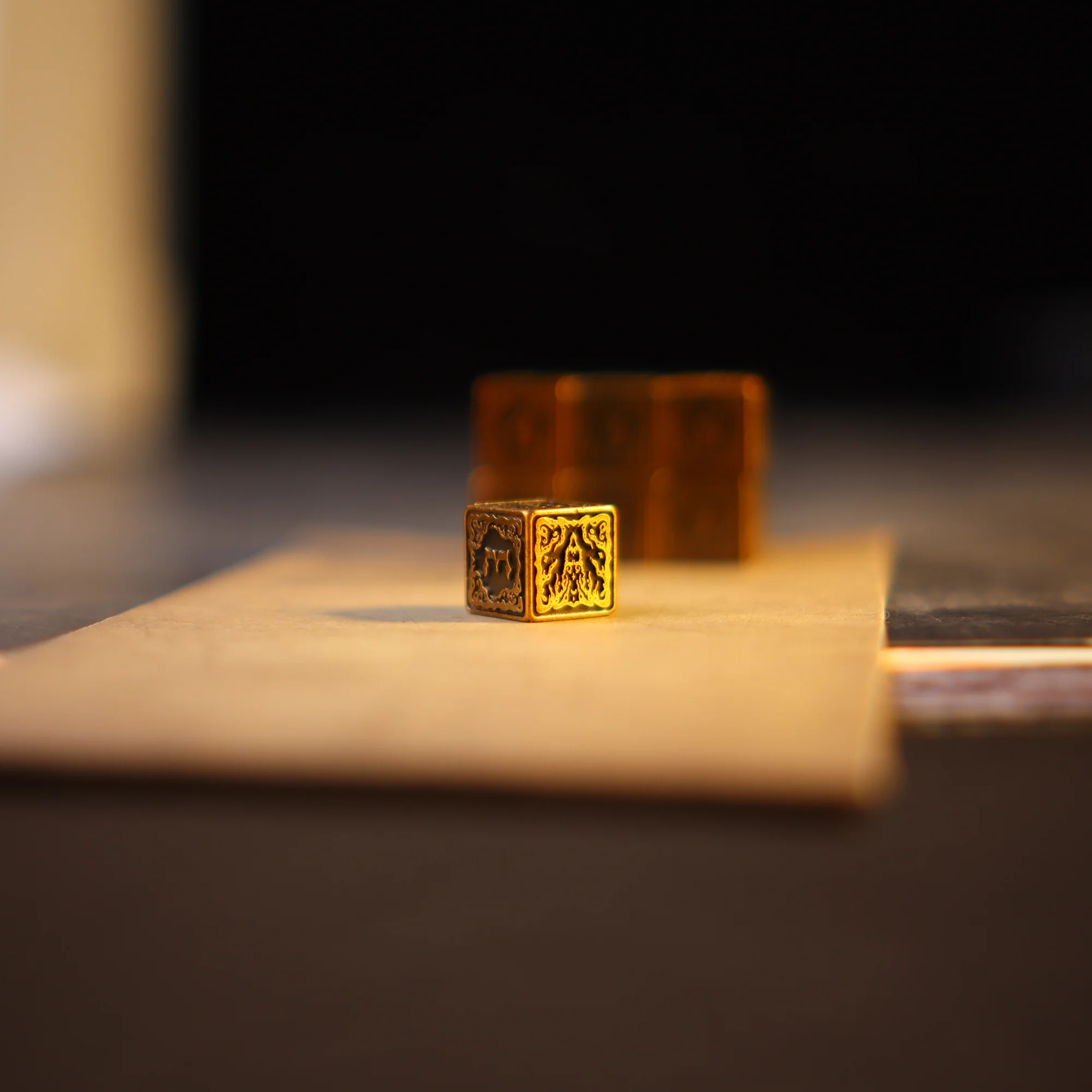 Yellow Harbinger Hastur D6 Metal Dice - Image 10